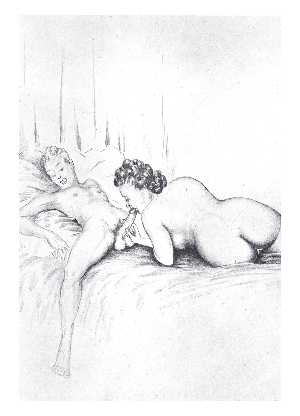 Erotic Vintage drawing - Page 1 - HentaiEra