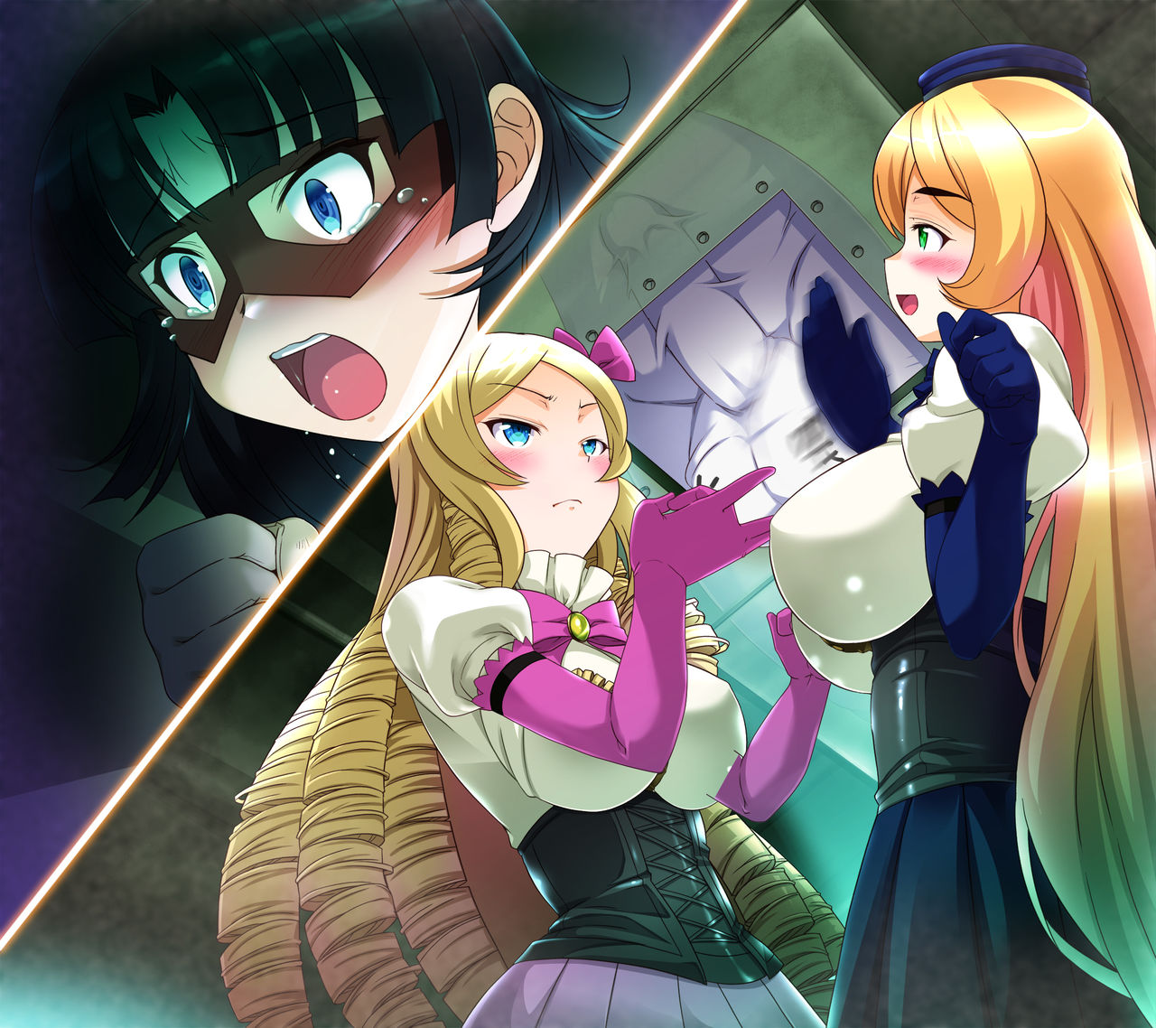 空気ダクトに侵入した怪盗にお仕置き ふたなり怪盗鈴蘭 - Page 4 - HentaiEra