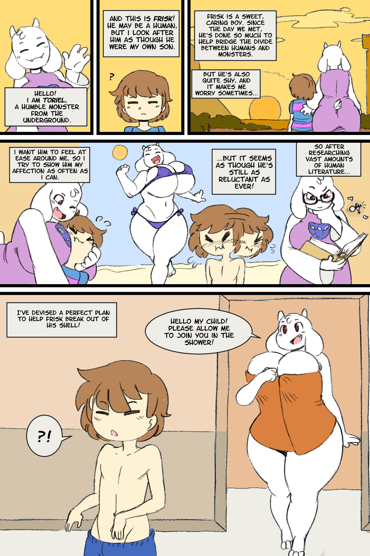 Toriel X Frisk Porn