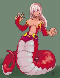 Big Lamia vore