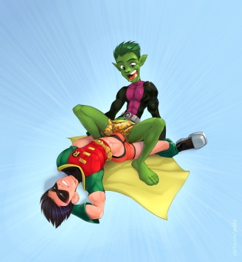 Green gay boy