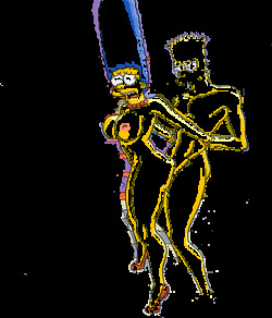 Bart & Marge Simpson Celebrando su 18avo Cumpleaños